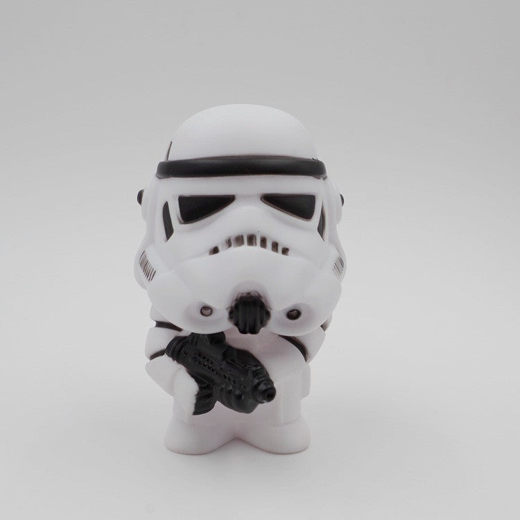 10cm Cute Style Star War Darth Vader & STORM TROOPER Kawaii Movie Action Figure Model Toys Black White Soldier Model For Childre
