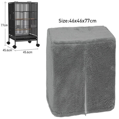 Winter Warm Bird Cage Cover Breathable Splashproof Large Bird Cage Cover Parrot Cage Shading Protective Products Bird Supplies