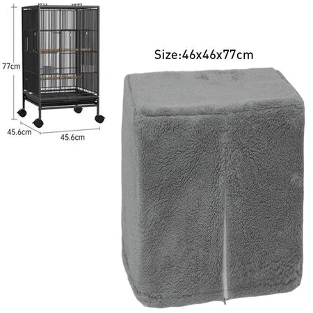 Winter Warm Bird Cage Cover Breathable Splashproof Large Bird Cage Cover Parrot Cage Shading Protective Products Bird Supplies