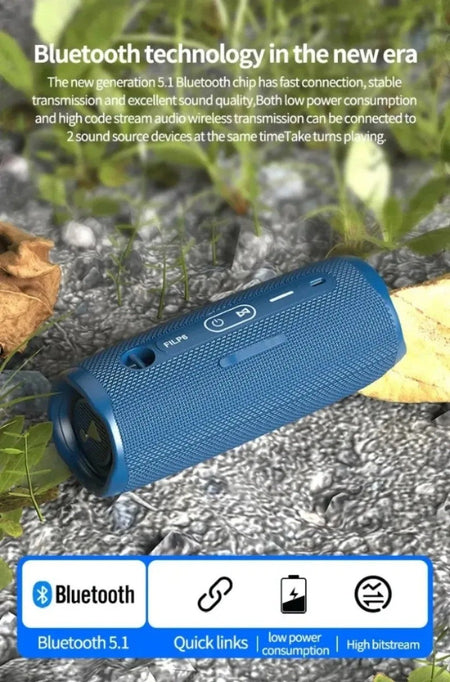 Portable Flip6 Bluetooth Speaker Multi-Function TWS Audio Caixa De Som Outdoor Subwoofer Wireless Home Theater Dual Speaker