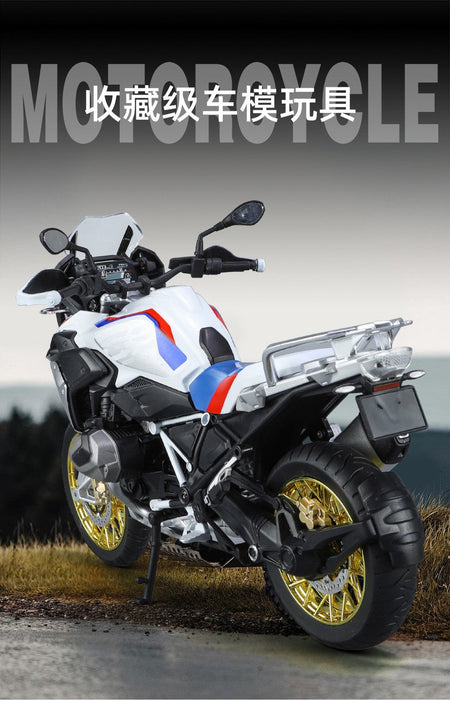 1/9 R1250 GS ADV Alloy Racing Motorcycle Diecasts Street Sports Motorcycle Model Simulation With Light Collection Kids Toys Gift