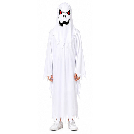 New Halloween Adult Funny Cape White Ghost Cloak Glowing cloak in the darkness Cosplay Costume Masquerade Carnival Cloak