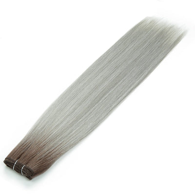 Alibaby Straight Hair Bundles Extensions Smooth Ombre Hair Weaving 26Inch Long Synthetic Straight Hair Bundles Full to End 150g