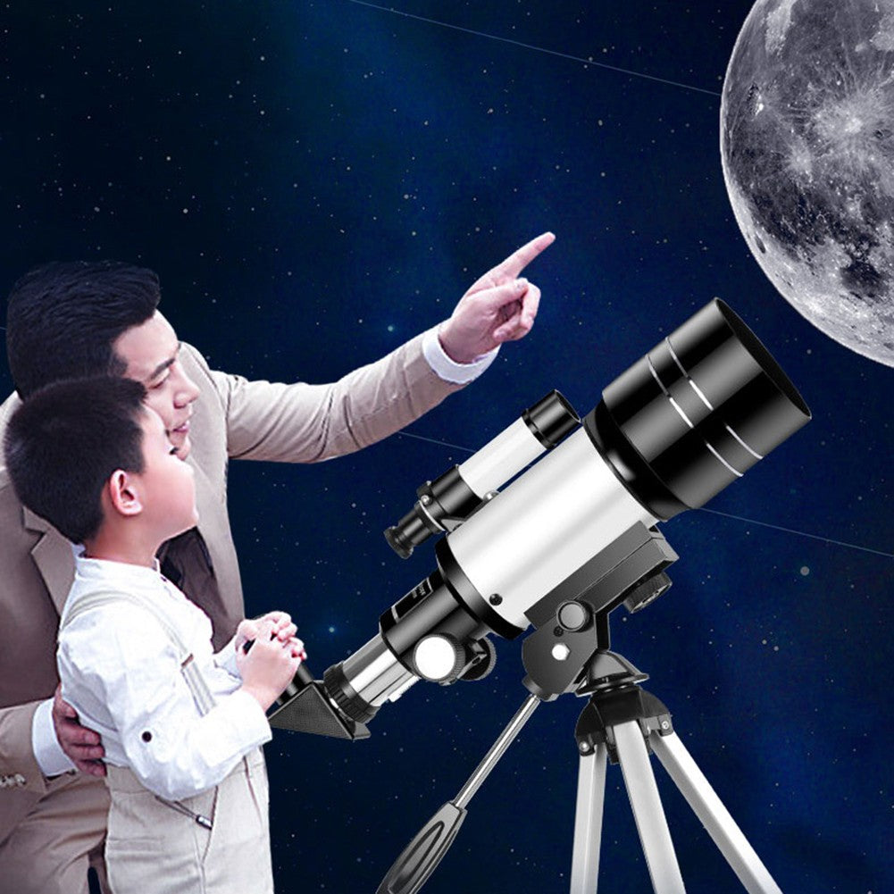 Telescope for Adults&Kids 300mm Portable Telescope 15X-150X Astronomical Refracting Telescope Astronomy Beginners Gifts