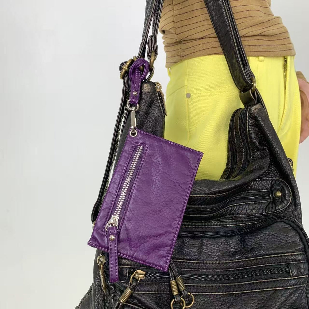 Y2K vintage matching small change bag, spicy girl street personality big bag, strap small card bag