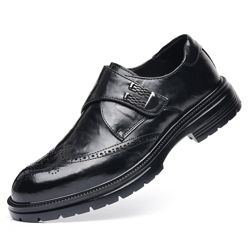 British Style New Oxford Shoes Men's Thick Soled Carved Blok Wedding Leather Shoes High-quality Designer Business Formal Loafers