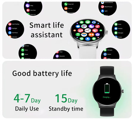 For Huawei New Ultra Slim AMOLED Smart Watch Women Screen Always Display Time Heart Rate BT Calling High-end Fashion Smartwatch