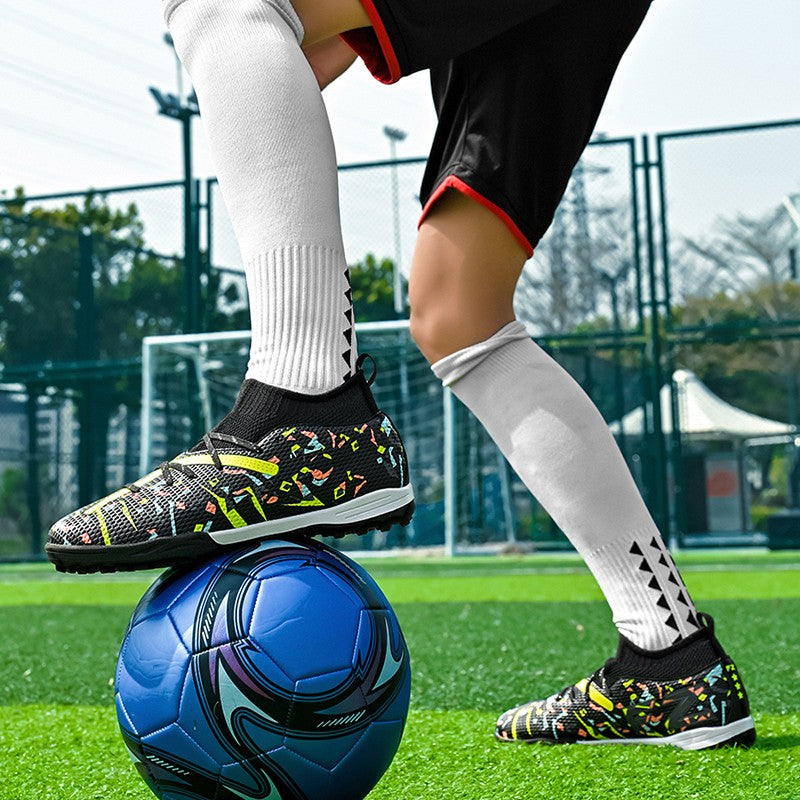 LiXingMing Football Boots Men White Professional High-Tops Soccer Society Cleats Football Shoes Non-Slip Match Training Sneaker