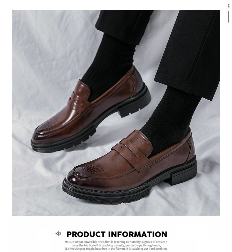Men's Dress Shoes Retro Casual Business Leather Shoes Men Office Loafers Formal Social Brogues Wedding Leather Shoes For Men