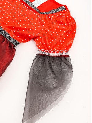 Girls Medieval Vintage Long Dress with Hat Set, Kids Fairytale Themed Costume for Halloween Party & School Performance