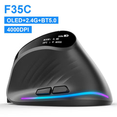 Lefon 2.4G Ergonomic Mouse Wireless Vertical Mouse Rechargeable Gaming Mice for PC Laptop MacOS Office F35C/F35B/F35 MODEL