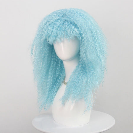 Fashion Colorful Gradient Fluffy Short Hair Multicolor Synthetic Fiber Wig April Fool's Day Halloween Christmas Party