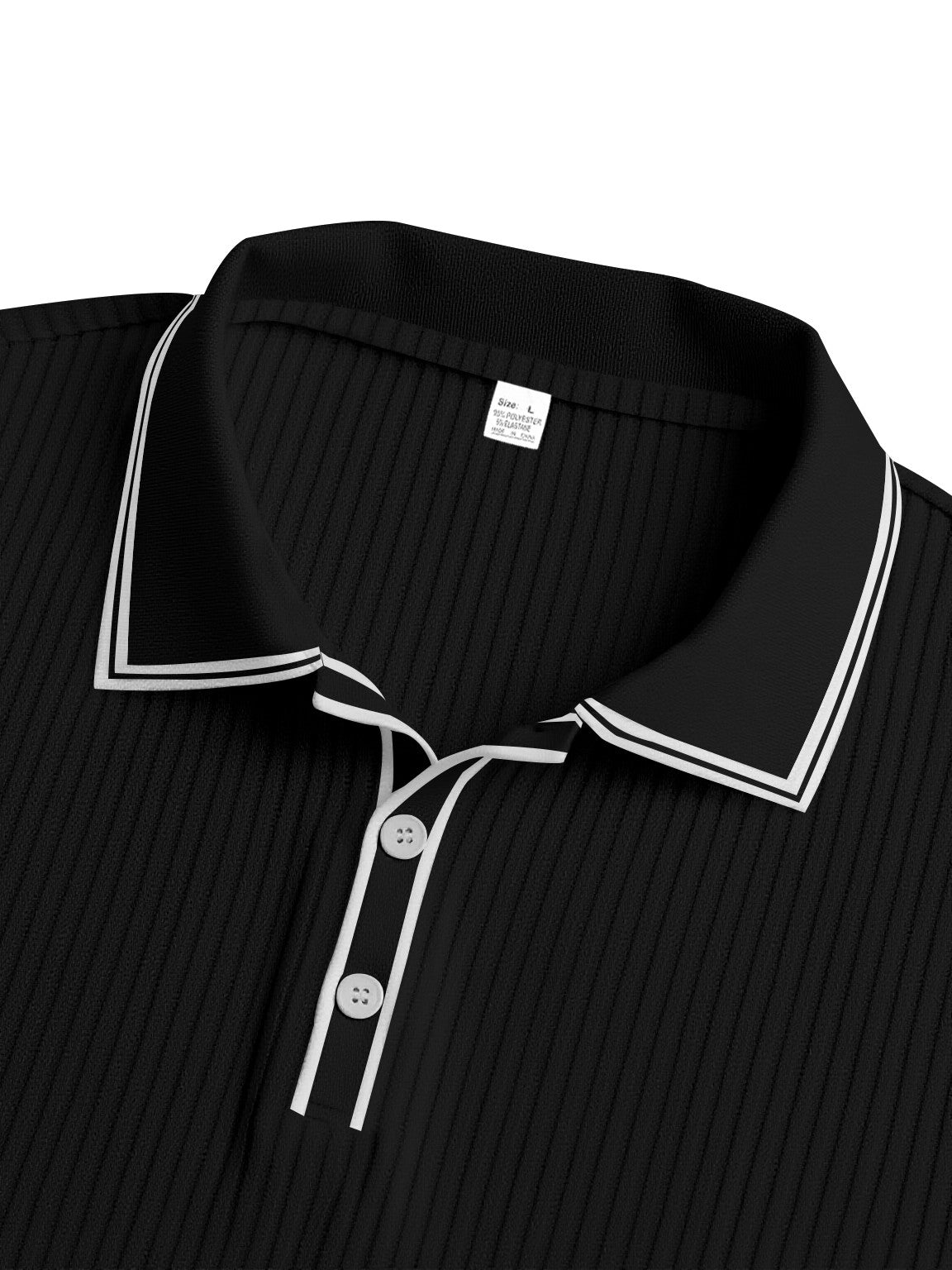 Spring And Autumn New Men's Striped Long Sleeve Polo Shirt Slim Fit Collar Multi Color Business And Leisure Versatile Men's Top