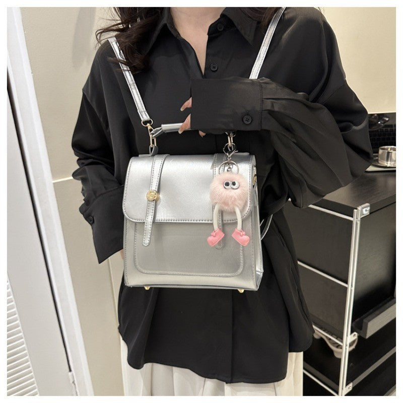 New fashionable double-shoulder ladies' backpack, simple and casual single-shoulder handbag, small backpack