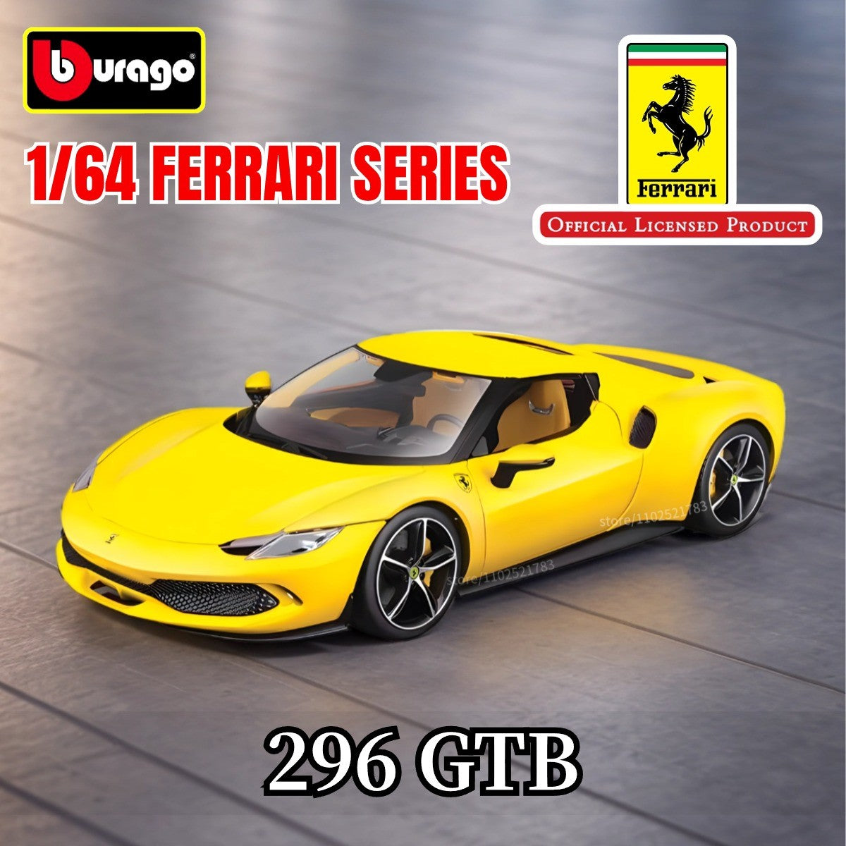 Bburago 1:64 Ferrari Enzo Replica Car Model Scale F40 F50 458 488 296 Diecast Traffic Miniature Art Figure Kid Boy Toy