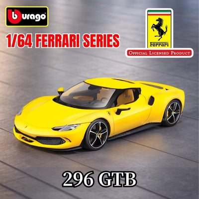 Bburago 1:64 Ferrari Enzo Replica Car Model Scale F40 F50 458 488 296 Diecast Traffic Miniature Art Figure Kid Boy Toy