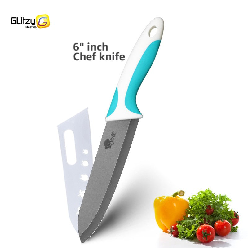 Kitchen Chef Knife Rustproof Fruit Paring Knife Ceramic Knife Household Utility Vegetable Slicing Knives Sharp Black Blades Cook