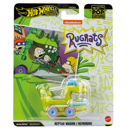 Genuine Hot Wheels Premium Pop Culture Rugrats Reptar Wagon Remorque HDX63 Metal Collectible 1/64 Diecast Model Vehicle Toys