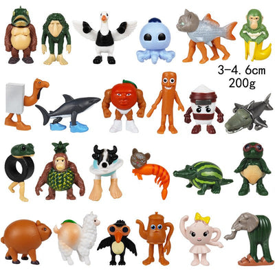 Italian Brainrot Tung Sahur Figure Toy Tralalero Tralala Figures Bombardino Crocodilo Shimpanzini Bananini Model Decor Doll Gift