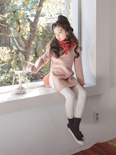 Girls Fleece-Lined Winter Thermal Pants Children Thickened Warm Soft Black White Gray Pink Outdoor Leggings for Kids Clothing