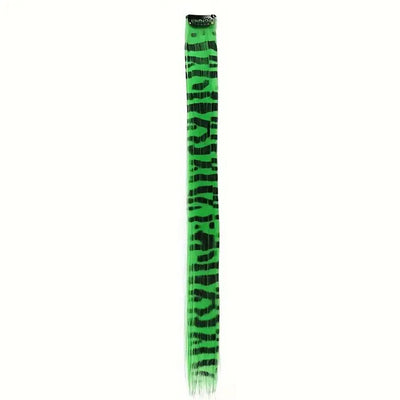 LUPU Synthetic Feather Hair Extension Colorful Fake Hair Clip In One Piece Hairpiece For Women Cosplay Party Y2K Style