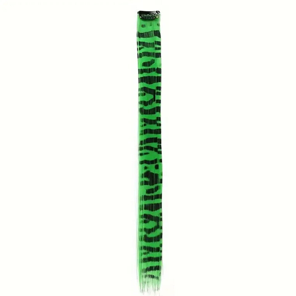 LUPU Synthetic Feather Hair Extension Colorful Fake Hair Clip In One Piece Hairpiece For Women Cosplay Party Y2K Style