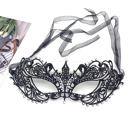 Women Sexy Hollow Lace Masquerade Gold Black Face Mask Princess Party Cosplay Prom Props Costume Nightclub Queen Eye Mask Exotic