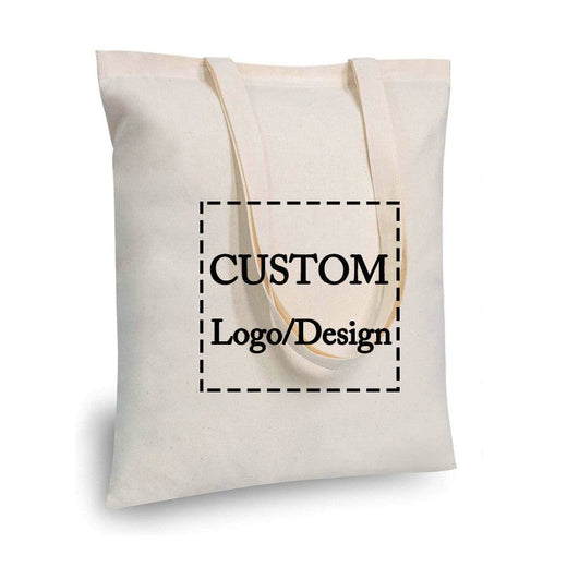 10/20/50Pcs Custom Cotton Tote Bag Eco-friendly Shoulder Bag Lightweight Reusable Shopping Bag Suitable For Promotions Gifts