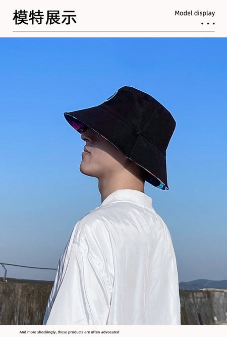 XL 60-63cm Big Head Reversible Bucket Hat Sun Protection Panama for Men Women Fisherman Cap Large Size for Travel Go Shopping