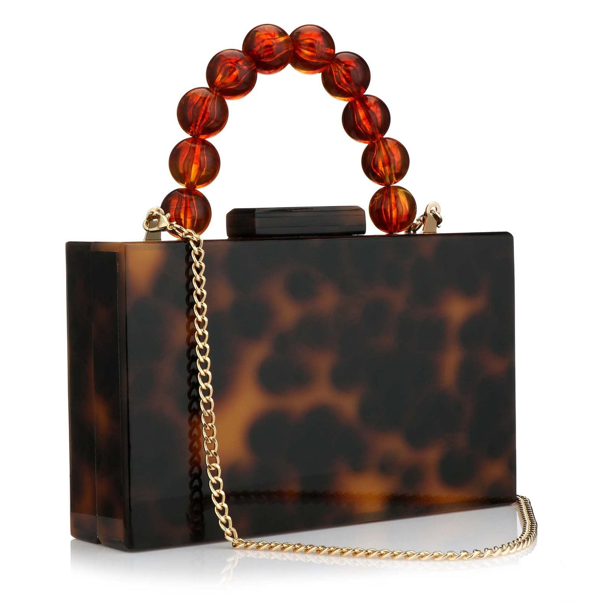 Acrylic Handbag Casual Trend Small Square Bags Women Clutches Wedding Party Dating Lady Trendy Evening Bags Chain Shoulder Bag