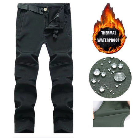 Men's Winter Autumn Fleece Softshell Pants Tactical Military Combat Cargo Trousers Hiking Camping Climbing Casual Sportwears