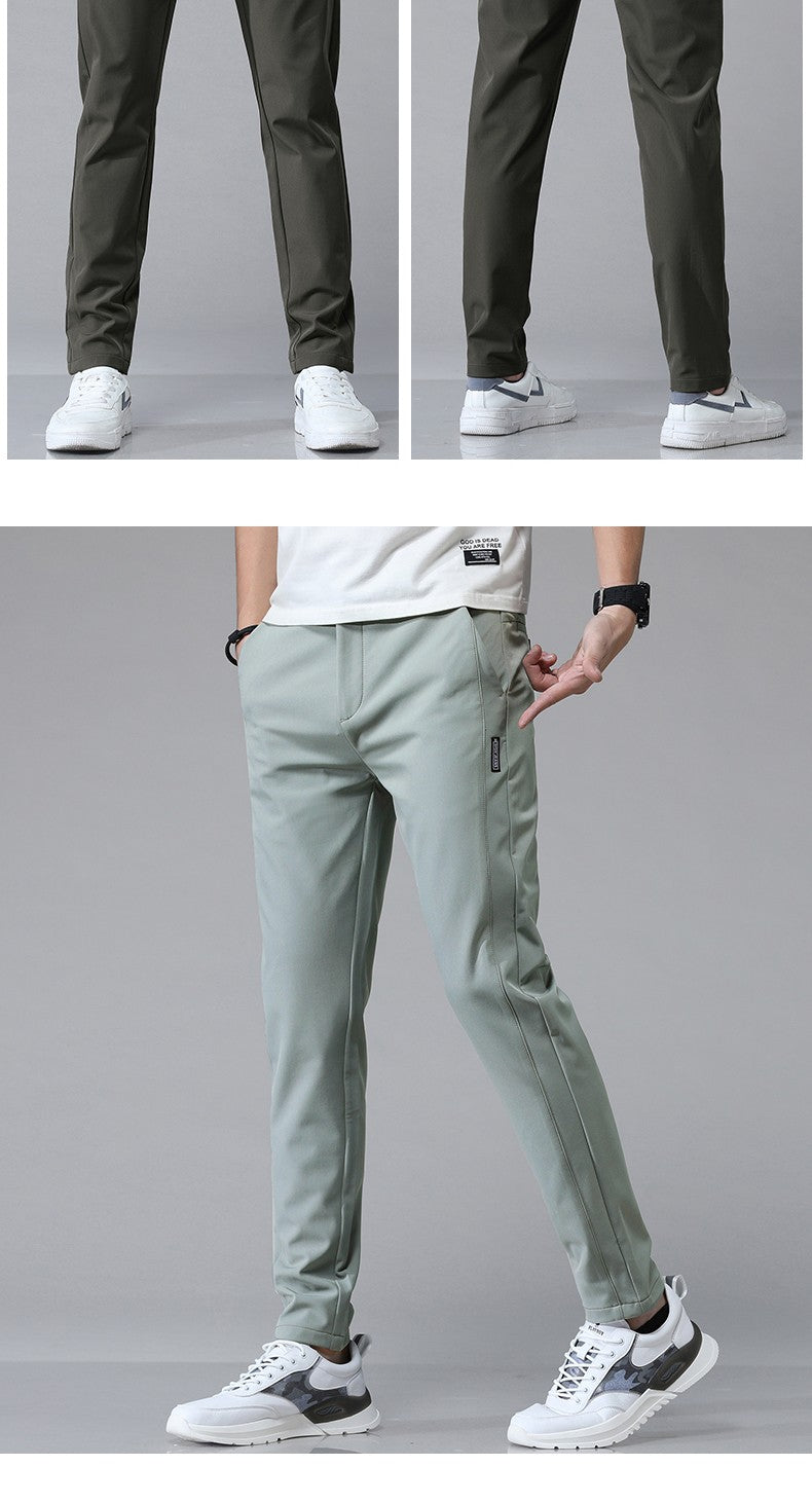 5 Colors Spring Summer Ultra-thin Men's Stretch Slim Straight Casual Pants High Quality Fashion Breathable Golf Sports Trousers