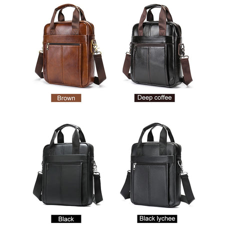 WESTAL Men's Shoulder Bags Genuine Leather Crossbody Messenger Bag For 13.3 Inch Laptop Briefcase Leather Man Handbags 8577