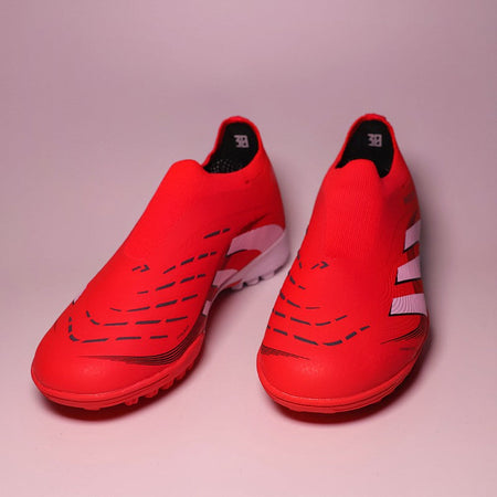 2503TF Without-Lace Mens Soccer Shoes SLIP-ON Non-Slip Turf Soccer Cleats for Kid TF/FG Training Football Boots Chuteira Campo