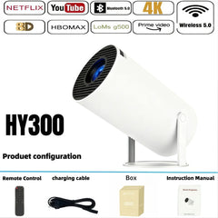 New Projector 4K Android 11 HY300 Wifi6 290ANSI Allwinner H713 BT5.0 1080P 1280*720P Cinema Outdoor Portable Projetors ?