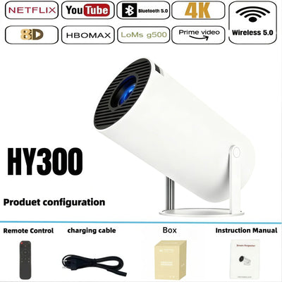 New Projector 4K Android 11 HY300 Wifi6 290ANSI Allwinner H713 BT5.0 1080P 1280*720P Cinema Outdoor Portable Projetors ?