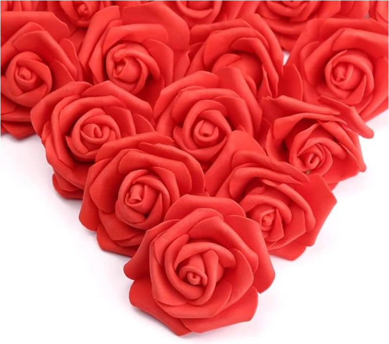 10/20/50Pcs Artificial Foam Rose Flowers PE Fake Flower for Home Room Dceor Wedding Party Halloween Thanksgiving Christmas Decor