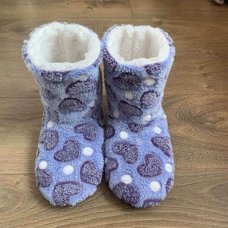 Women Soft Sole Boots Slippers Ankle Shoes Winter Indoor Plush Thickened Warm Fur Slippers Platform Shoes Home Boots Footwear