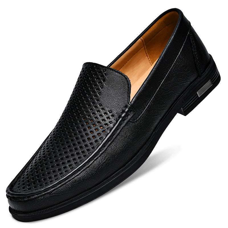 Genuine Leather Slip on Loafers Men Formal Dress Shoes Office Driving Wedding Party Mocasines Hombre Big Size Casual Shoes