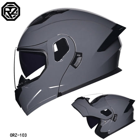 ORZ's latest high-quality motorcycle modular flip helmet ABS material dual lens full helmet DOT batch