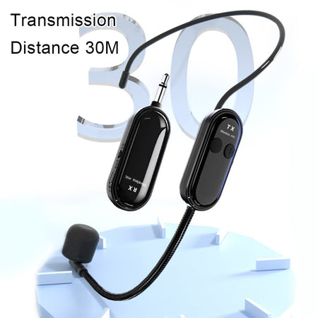 2.4G Wireless Microphone Headset Long Range Headset Mic Head Handheld Mic 2 in 1 for Voice Amplifier Stage Speakers Teach