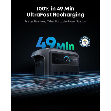2000W Portable Solar Generator with 1024Wh Battery, Fast Charge, Ideal for Home, Outdoors, and Camping
