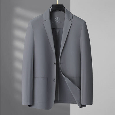 2025 Summer Ice Silk Thin Sunscreen Suit Jackets for Men Classic Business Casual Blazers Wedding Social Dress Coat Men Clothing