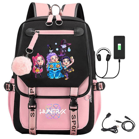 School Backpack for Students KPop Movie Daily Bagpack 2025 Hot Movie Print Backpacks for Girl Boy Laptop Usb Port Bag for Kids