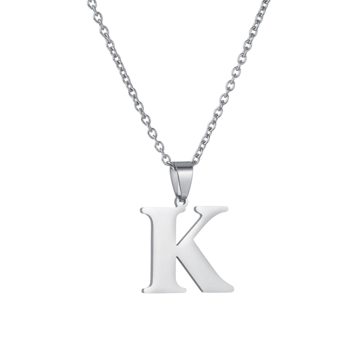 26 Alphabet Letters A-Z Name Pendant Stainless Steel Necklace Initial Minimalist Necklaces For Men Women Fashion Gifts Wholesale