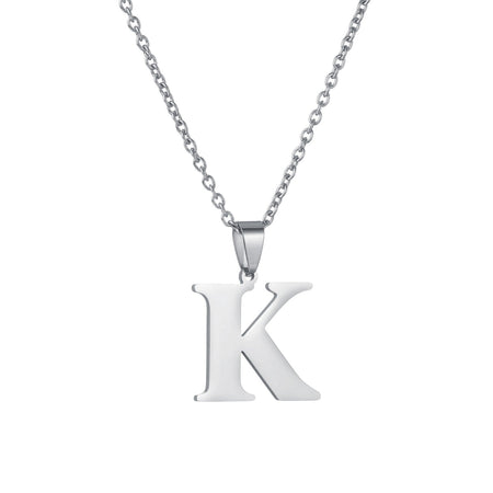 26 Alphabet Letters A-Z Name Pendant Stainless Steel Necklace Initial Minimalist Necklaces For Men Women Fashion Gifts Wholesale