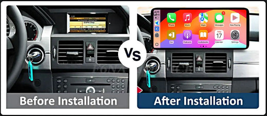 Wireless Carplay BT GPS Navi Ultra-Thin screen 4G Android 15 Car Video Multimedia Player For Mercedes Benz GLK X204 2009 - 2012