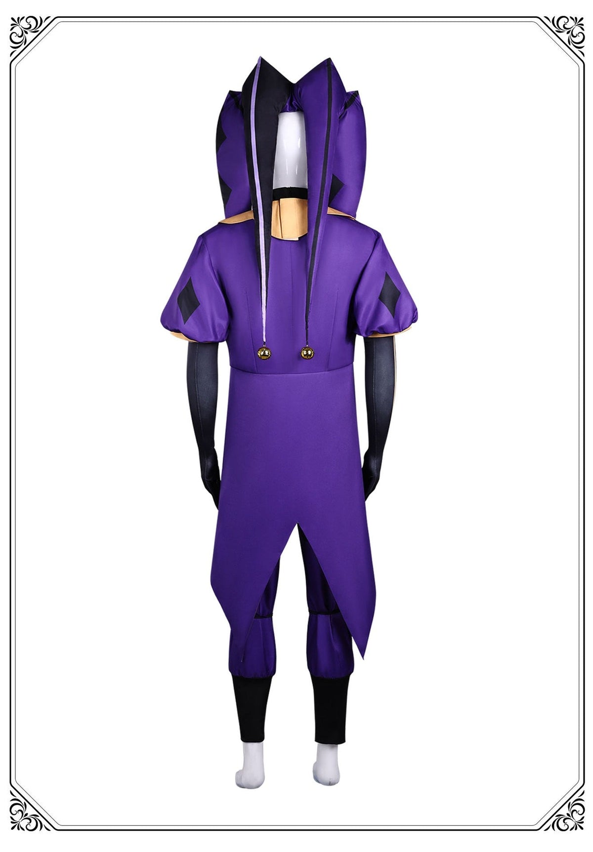 The Freak Circus Pierrot Jester Harlequin Cosplay Costume for Game Adult Clown Joker with Mask Halloween Carnival Outfits