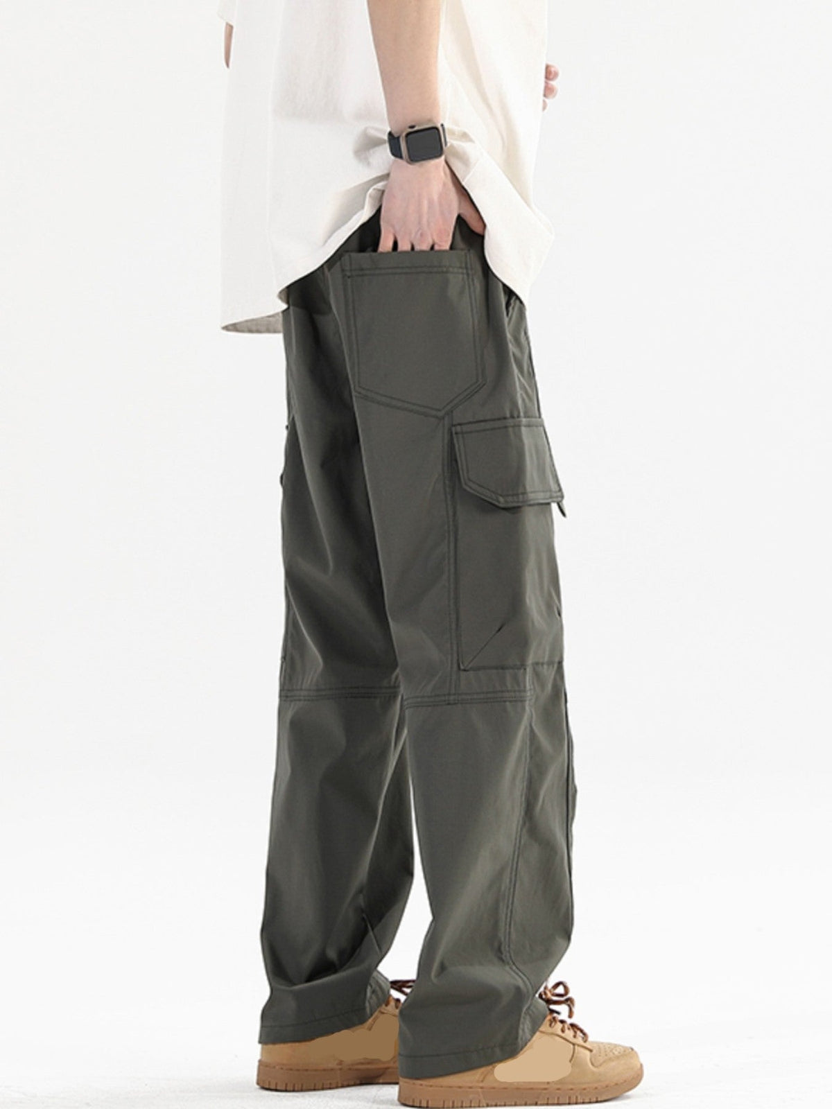 Casual Cargo Pants For Men Plus Size Quick Drying Sports Outdoor Waterproof Men's Work Pants Streetwear Male Sports Sweatpants