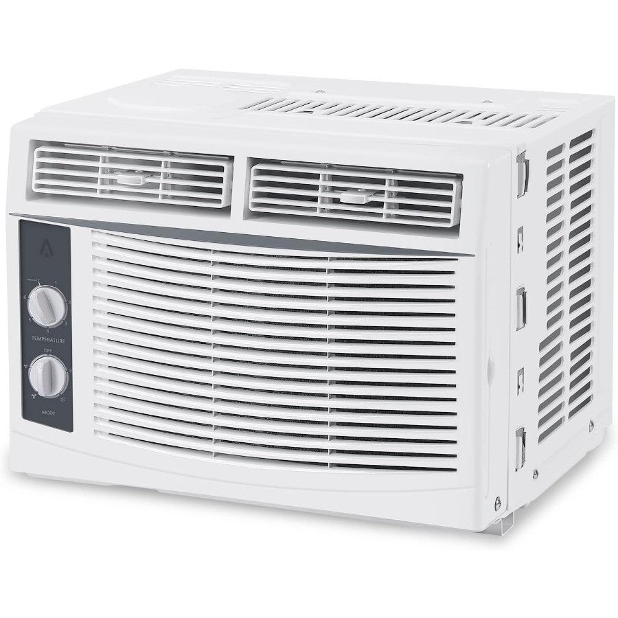 5000BTU Window Air Conditioner AC Unit Designed for Efficient Cooling up to 150 Sq. Ft. with Manual Adjustable Fan and Multiple